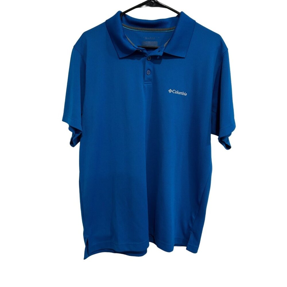 Columbia Mens Blue Polo Collared Golf Shirt L